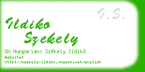 ildiko szekely business card